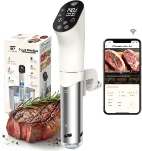 Svj3000w 4t7 Sous Vide Machine 1100w Waterproof Wifi Quiet Precision Cooker With Recipes