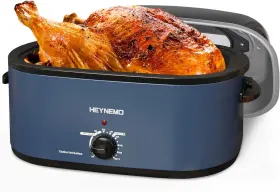 909wizdom 744759618146 28 Quart Electric Roaster Oven With Visible And Self-basting Lid Large Turkey Cooker
