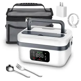 Alimosty 769092051887 Cordless Electric Heated Lunch Box For Adults Men Women 7pack White
