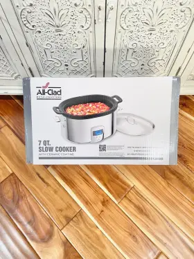 1881h All-clad Stainless Steel Electric Slow Cooker 7-quart Programmable Lcd Timer A