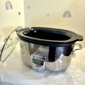 99007 All-clad Stainless Steel Slow Cooker 6.5 Quart Oval Crock-pot W Lid Tested Working