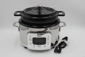 Sc10 All-clad Cast Iron Removable Electric Dutch Oven Slow Cooker 5 Quart Programs Used