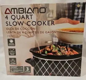 Scr400-ztp1 Ambiano Triple 4 Quart Slow Cooker - Unused Scr400-ztp1 Ambiano Triple 4 Quart Slow Cooker - Unused
