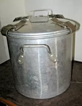 1910 American 29/1910 Old Vintage Pressure Cooker #70 Patented 8 Q Kitchen Pot Latch Lid #2