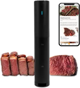 Anova Culinary 313109492431 Sous Vide Precision Cooker Mini 850 Watts Black And Orange App