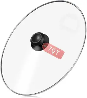 Scv700ss Aocies 768383687798 Oval Glass Lid 7 Quart Replacement For Crock Pot Slow Cooker And Fo