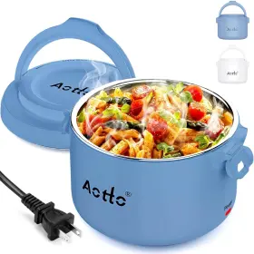 Dg110 Aotto Electric Lunch Box 32 Oz Portable Food Warmer - Heated Blue
