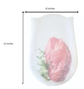 Applekoreliving 860009381483 Revolutionize Sous Vide Cooking With Reusable Silicone Bags Set O #2
