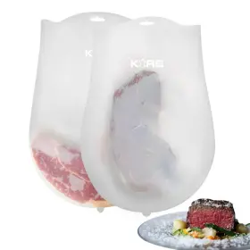 Applekoreliving 860009381483 Revolutionize Sous Vide Cooking With Reusable Silicone Bags Set O