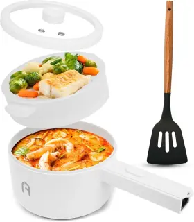By-20 Aqva Flask Electric Cooker Steamer 2l Mini Pot Non-stick Saut Pan Rapid Noodles