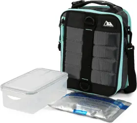 5-61754-03-0e Arctic Zone Ultimate Expandable Insulated Lunch Box Dual Compartment Gray