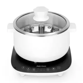 Aroma 021241107006 Housewares 2.5-liter Smart Electric Hot Pot And Rapid Boil Steamer With Automat