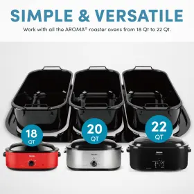 Aroma 021241500029 Triple Buffet Server Accessory For 18-qt. 20-qt. And 22- Quart Roaster Ovens #2