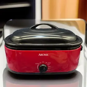 Art-718r Aroma Art-718b 18 Quart Electric Roaster Oven Metal Inner Rack With Handles G1 Art-718r Aroma Art-718b 18 Quart Electric Roaster Oven Metal Inner Rack With Handles G1