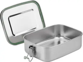 850480 Arora Stainless Steel Lunch Box - 1500ml Eco And Recyclable Food Silver