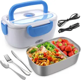 Dfh-002 Asfrost 2025 Upgraded 3 In 1 Electric Lunch Box 80w Fast Heated Blue
