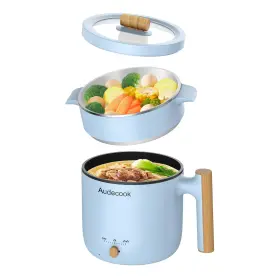 Ac800 Audecook Hot Pot With Steamer 1.8l Portable Mini Travel Cooker Multifunctional Non-s