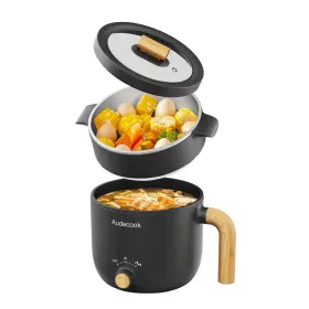 Wd-8001b Audecook Hot Pot Electric With Steamer 1.5l Portable Nonstick Rapid Noodles Cooker T Wd-8001b Audecook Hot Pot Electric With Steamer 1.5l Portable Nonstick Rapid Noodles Cooker T