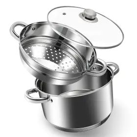 Hs-243 Aufranc 6 Quart 18/10 Stainless Steel Tri-ply Stockpot And Quarts Sliver