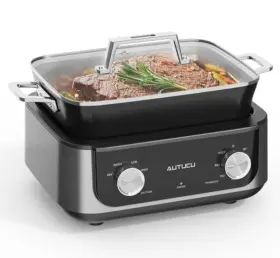 N61na Autucu Nonstick Slow Cooker 7-quart - Dishwasher And Oven Safe Timer
