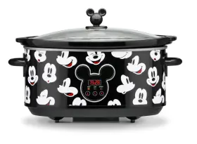 Babycakes 655772019479 Disney Mickey Mouse 7-quart Digital Slow Cooker With Sound - Food Warmer For
