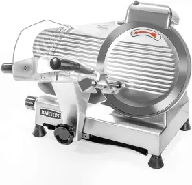 90801 Barton Commercial Meat Slicer With 10 Inch Blade Semi-auto Stainless Silver