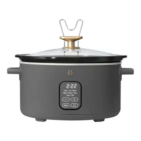Beautiful 19165 6 Quart Programmable Slow Cooker Oyster Grey