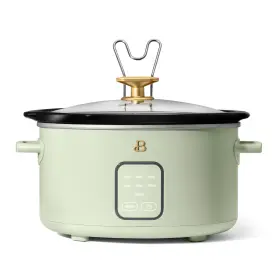 19624 Beautiful 4 Quart Slow Cooker With Touch-activated Display Sage Green