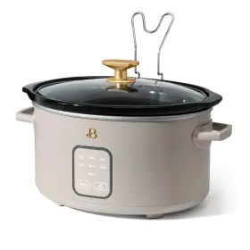 19626 Beautiful 4 Quart Slow Cooker With Touch-activated Display Porcini Taupe Freeshipp