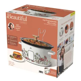 29073 Beautiful Programmable Slow Cooker Wildflower Wight Sesame By Drew Barrymore