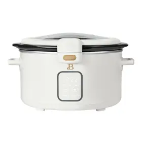 29270 Beautiful 4 Quart Digital Slow Cooker With Hinged Locking Lid Matte Steel Black