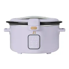 29278 Beautiful 4 Quart Digital Slow Cooker With Hinged Locking Lid Lavender By Drew