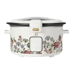 Beautiful 445037143109 4 Quart Digital Slow Cooker With Hinged Lock Wildflower By Drew Barrymore