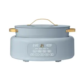 Beautiful 829486123481 6- Quart Stylish 10-in-1 Multi-cooker By Drew Barrymore With Steam Rack Blue