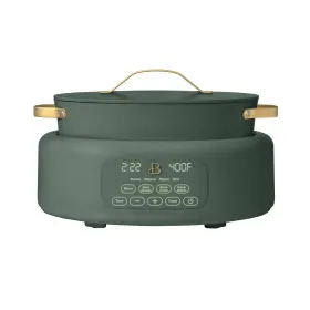 Beautiful 829486124471 6- Quart Stylish 10-in-1 Multi-cooker By Drew Barrymore With Steam Rack Dark Green