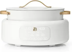 Beautiful 829486195341 10 In 1 6 Quart Electric Multi-cooker White Icing By Drew Barrymore