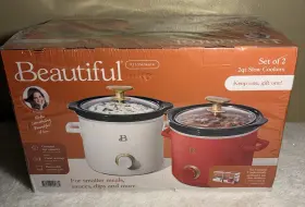 2298801 Beautiful By Drew Barrymore 2-pack Of 2-quart Manual Slow Cookers
