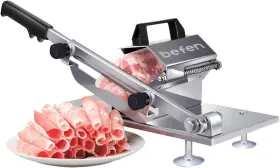 Befen 754047945168 Manual Frozen Meat Slicer Upgraded Stainless Steel Cutter Silver Befen 754047945168 Manual Frozen Meat Slicer Upgraded Stainless Steel Cutter Silver