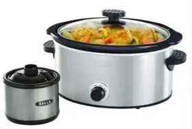 Wj-5000 Bella 14009 5 Quart Slow Cooker With Dipper Stainless Steel - Open Box