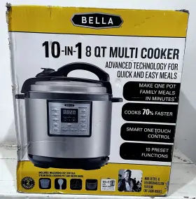 14682 Bella 10 In 1 8 Quart Multi Cooker