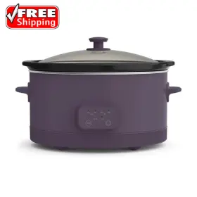 35176-016a Bella 6 Quart Programmable Slow Cooker Plum