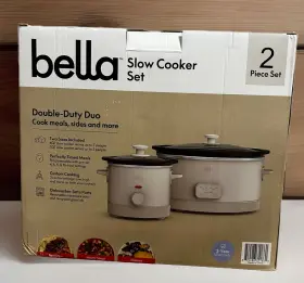 35186 Bella 6-quart Programmable Slow Cooker And 2-quart Set