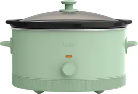 35231 Bella 6.0 Quart Manual Slow Cooker Ceramic Nonstick Coating 6 Quarts Seaglass