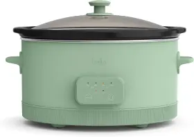35232 Bella 6.0 Quart Programmable Slow Cooker Evergood Ceramic 6 Quarts Seaglass