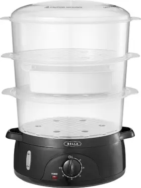 Hy-4401es Bella 4401es 3 Tier Food Steamer Healthy Fast Simultaneous Cooking Model
