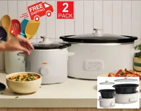 Bella 711181499391 2 Pack 6-quart Slow Cooker 2-quart Programmable