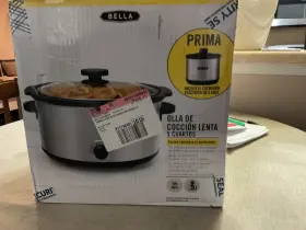 Bella 829486140099 - 5- Quart Slow Cooker With Dipper Stainless Steel