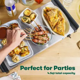 Bella 829486148422 3 X 1.5 Quart Triple Electric Buffet Server Food Warming Tray And Slow Co #3