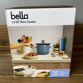 Bella 829486351693 1.5 Quart Slow Cooker With 3 Heat Manual Control Evergood Ceramic Nonstic #2