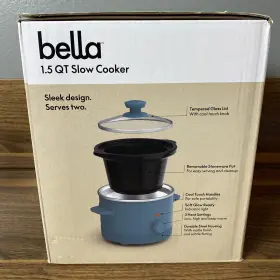 Bella 829486351693 1.5 Quart Slow Cooker With 3 Heat Manual Control Evergood Ceramic Nonstic #3